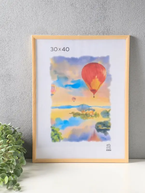 Фоторамка для фото 30&times;40 см, BONO, дерево, (пластиковый экран), натуральный