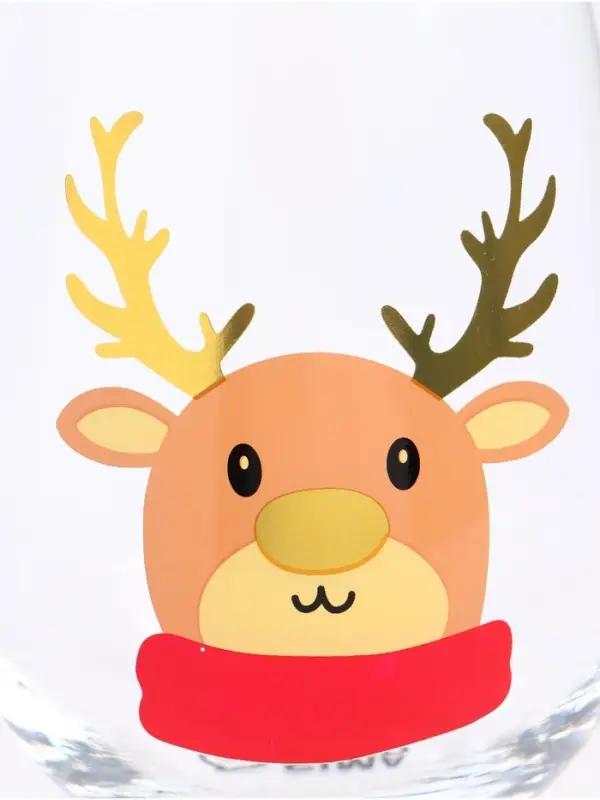 Стакан стеклянный новогодний &laquo;Оленёнок&raquo;, 620 мл