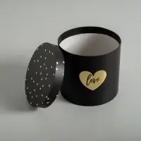 Набор коробок для цветов 4 в 1, упаковка подарочная, &laquo;Чёрно-белый&raquo;, 14&times;14&times;13 см - 20&times;20&times;17.5 см