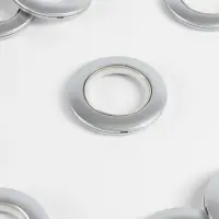 Люверсы для штор, d=4.1/7.5 см, 10 шт., цвет серебряный