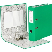 Папка-регистратор 75мм Attache А4, зеленая, РР/бумага без мет. уголка