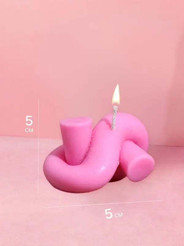 Свеча фигурная формовая &laquo;Узелок&raquo;, 8&times;5&times;5 см, соевый воск, МИКС