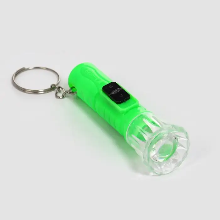 Фонарик брелок для ключей на кольце «Темминка», 1 LED, 2×6.5 см, МИКС Фонарик брелок для ключей на кольце «Темминка», 1 LED, 2×6.5 см, МИКС
