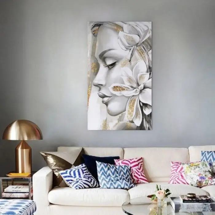 Картина &laquo;Девушка и цветы&raquo; интерьерная, 60&times;100 см