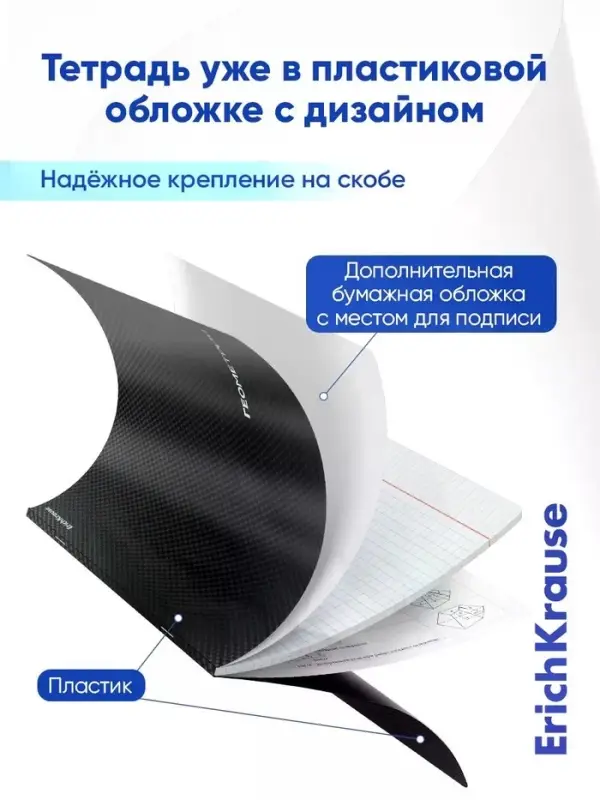 Комплект тетрадей 48 листов в клетку/линейку ErichKrause Black Diamond, 10 штук
