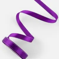 Лента атласная, с серебряным люрексом, 15 мм, 23&plusmn;1 м, фиолетовая №35