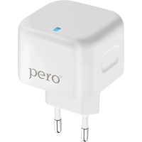 Зарядное устройство сетевое PERO TC10 USB-C 20W + USB-A Fast Charge белый