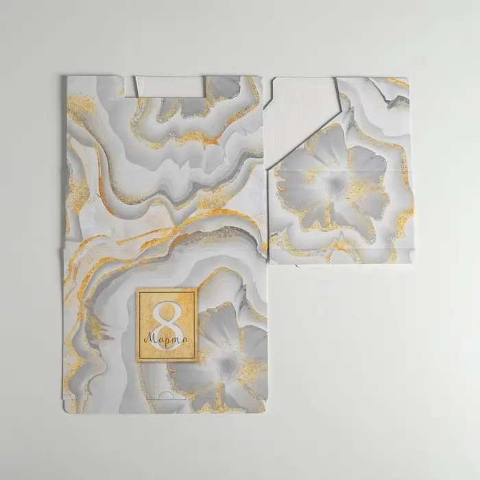 Коробка подарочная сборная, упаковка, &laquo;С 8 марта&raquo;, 26 х 19 х 10 см