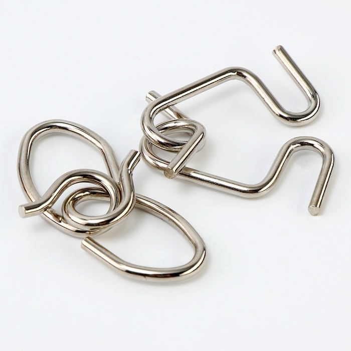 Металлическая головоломка Металлическая головоломка "Рецепт для мозга", с танграмом, МИКС