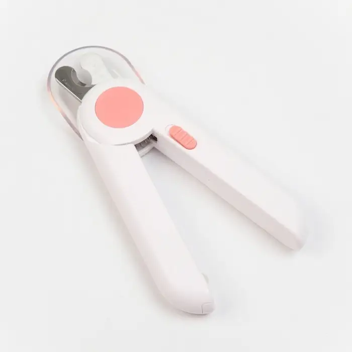 Когтерез для животных с LED фонарём и пилкой для ногтей, розовый Когтерез для животных с LED фонарём и пилкой для ногтей, розовый