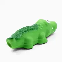 Игрушка пищащая для собак из латекса "Крокодил", 20,5 х 6,5