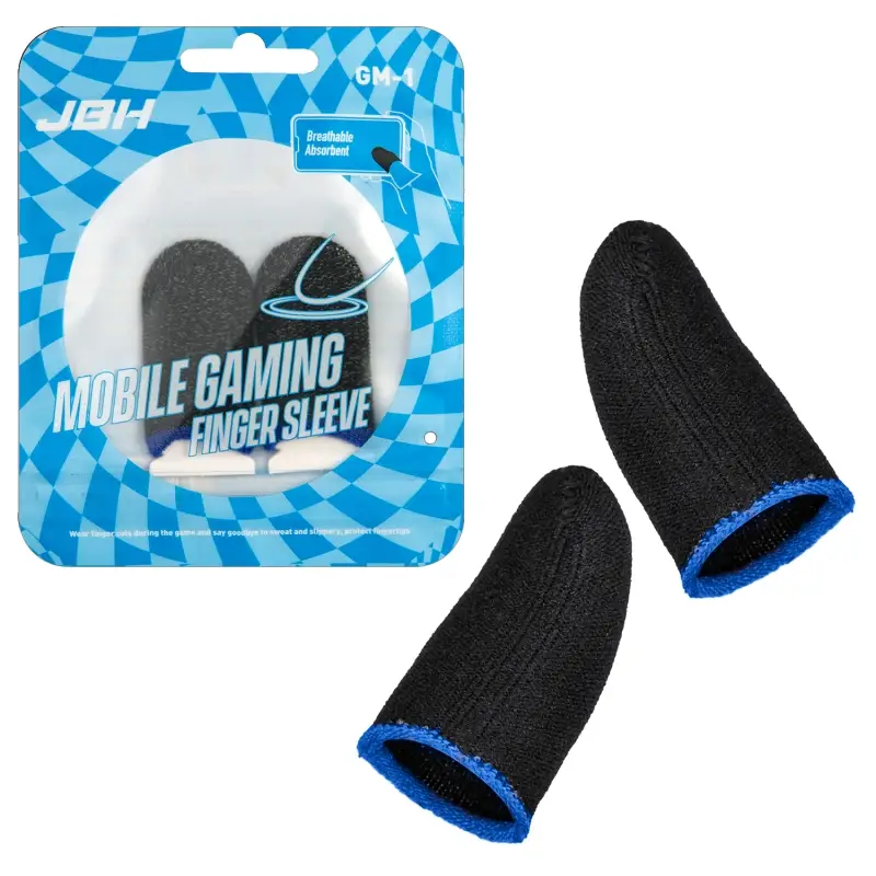 Напальчники сенсорные для игры черно-синие JBH