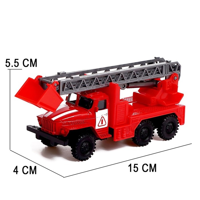 Грузовик металлический «УРАЛ «Пожарная охрана», инерция, масштаб 1:43 Грузовик металлический «УРАЛ «Пожарная охрана», инерция, масштаб 1:43