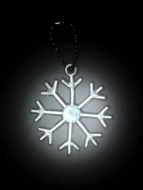 Светоотражающий элемент &laquo;Снежинка&raquo;, 5.5&times;5 см, цвет белый