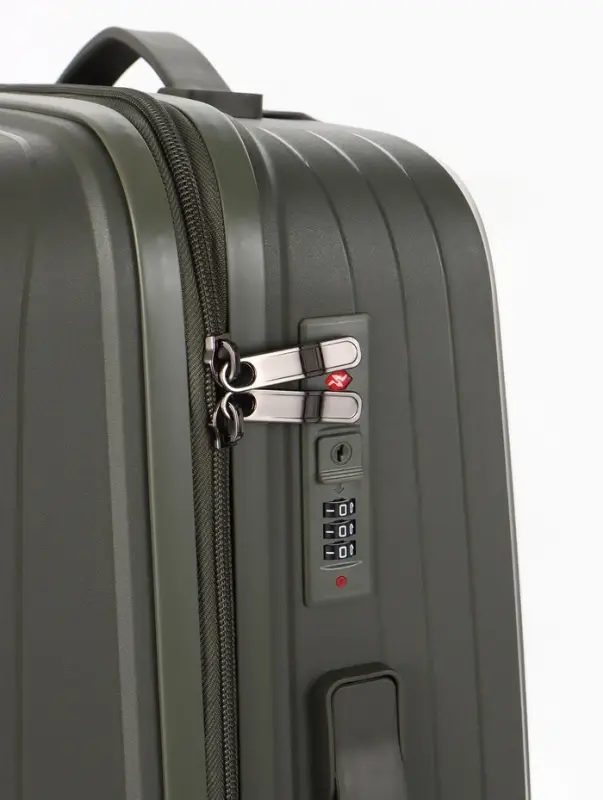 Чемодан на колёсах, 24", кодовый замок, 40&times;24&times;65, хаки