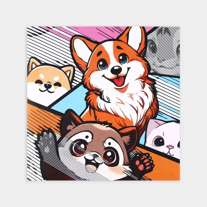 Раскраска-антистресс по полоскам &laquo;Яркие животные&raquo;, 21&times;21 см