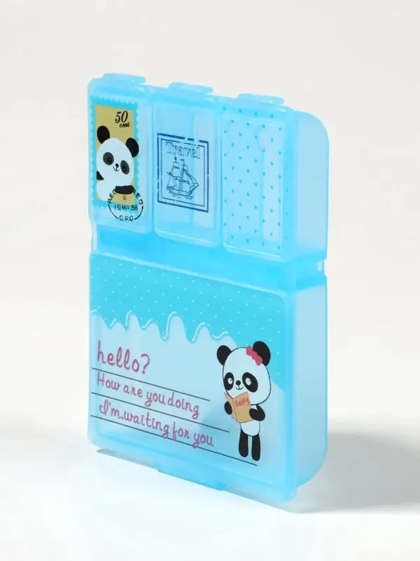 Таблетница, 9.2×6.5×1.6 см, 4 секции, МИКС Таблетница, 9.2×6.5×1.6 см, 4 секции, МИКС