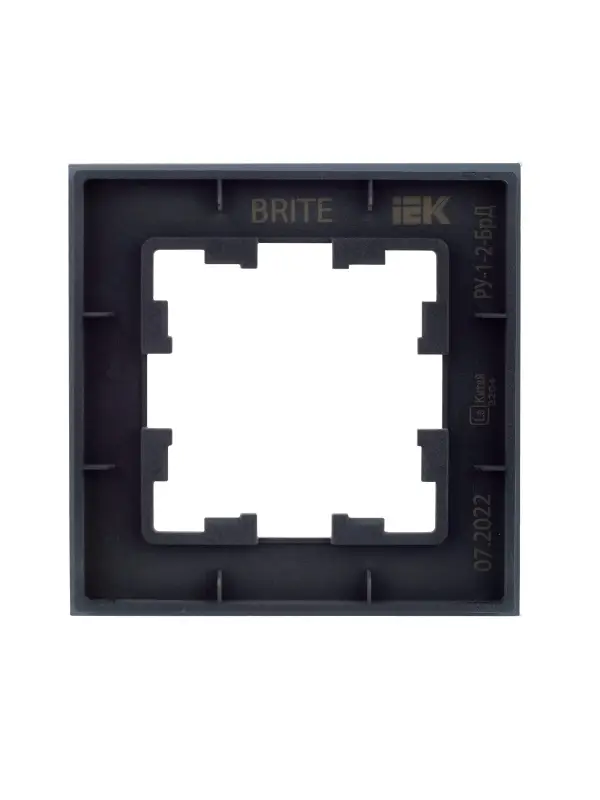 BRITE Рамка 1 пост РУ-1-2-БрД стекло дымчатый