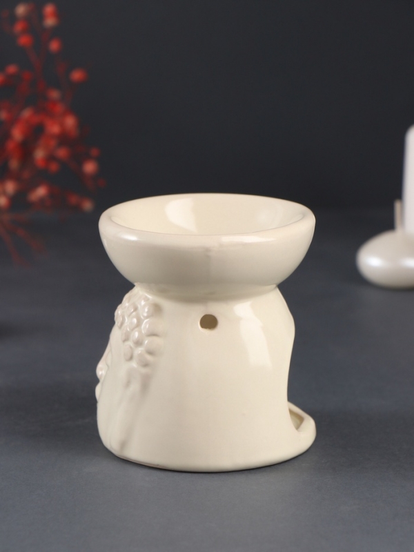 Аромалампа керамика Аромалампа керамика "Лик Будды" светлый беж 8х8х9 см