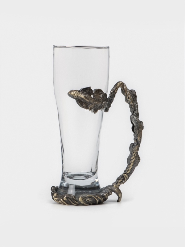 Пивной бокал 500 мл Пивной бокал 500 мл "Рыбы", подарочный, бронза