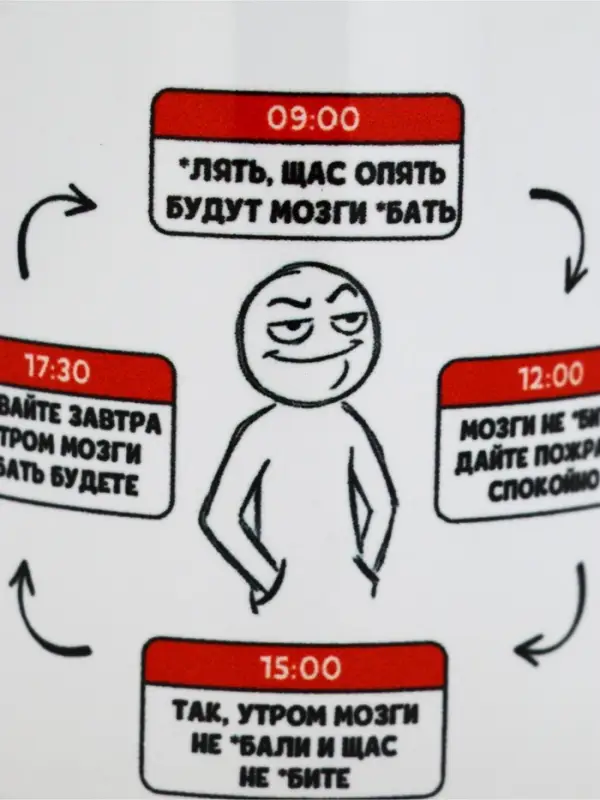 Кружка керамическая &laquo;График на день&raquo;, 320 мл