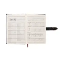 Ежедневник недатированный формат А5, с хлястиком, 112л, линия, пвх, Черный Ежедневник недатированный формат А5, с хлястиком, 112л, линия, пвх, Черный