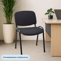 Стул FA_EChair Rio(ИЗО) черн, ткань черная С-11/ТК-1