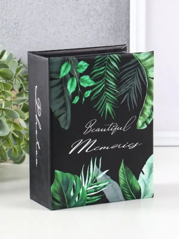 Фотоальбом "Флора" 100ф 10X15см, ПП карм., черные страницы, черные страницы