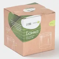 Банка для сыпучих продуктов BellaTenero &laquo;Эко&raquo;, 550 мл, 10&times;10.5 см, с бамбуковой крышкой, стекло, прозрачная