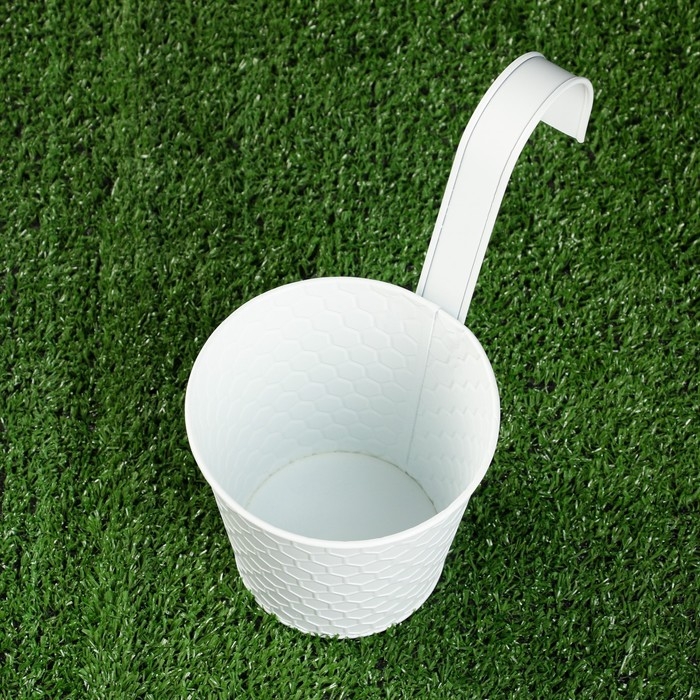 Кашпо подвесное «Ведерко Линда», 12×10×13 см, белое