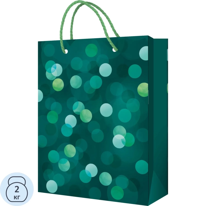 Пакет подарочный(MS)  Малахитовые огоньки , 90000847
