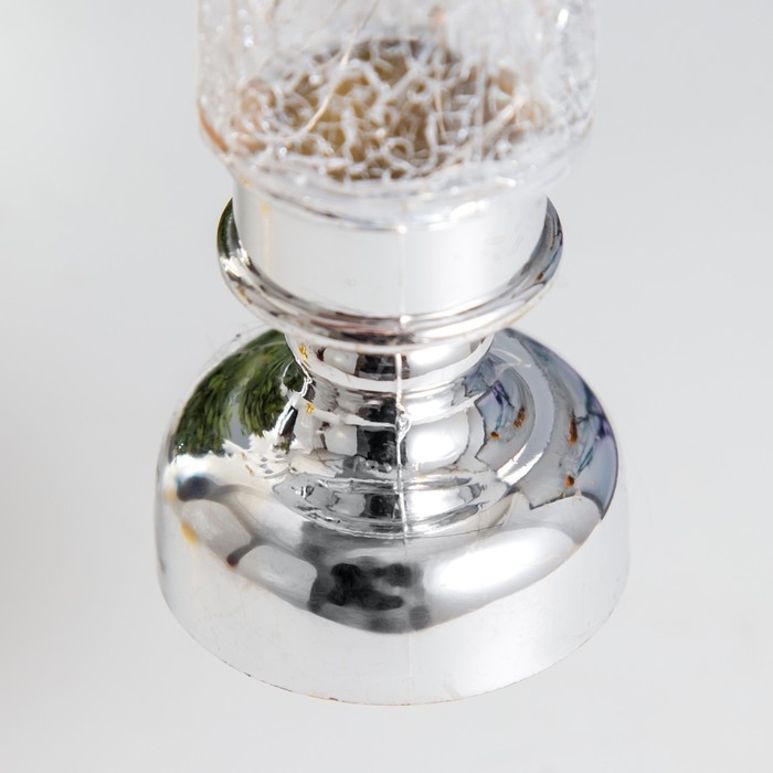 Ночник Ночник "Ледянна свеча" LED 1Вт от батареек 3хLR44 хром 4,5х4,5х12 см RISALUX