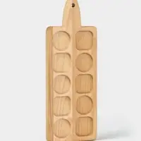 Доска - менажница деревянная для подачи шотов Adelica, на 5 рюмок, 30&times;13&times;1.8 см, берёза