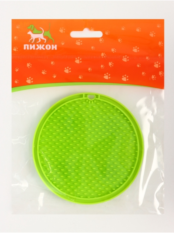 Коврик для лизания на присосках 10 х 10 см, зелёный Коврик для лизания на присосках 10 х 10 см, зелёный