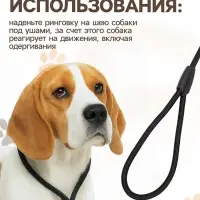 Ринговка для собак, 130&times;1 см, чёрная