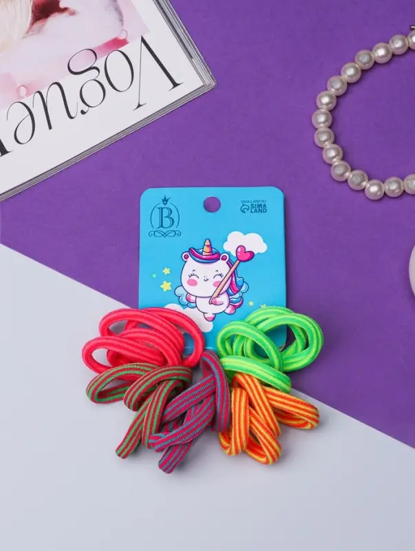 Резинка для волос «Единорожек», набор 20 шт., волшебство, 2.5 см, МИКС Резинка для волос «Единорожек», набор 20 шт., волшебство, 2.5 см, МИКС