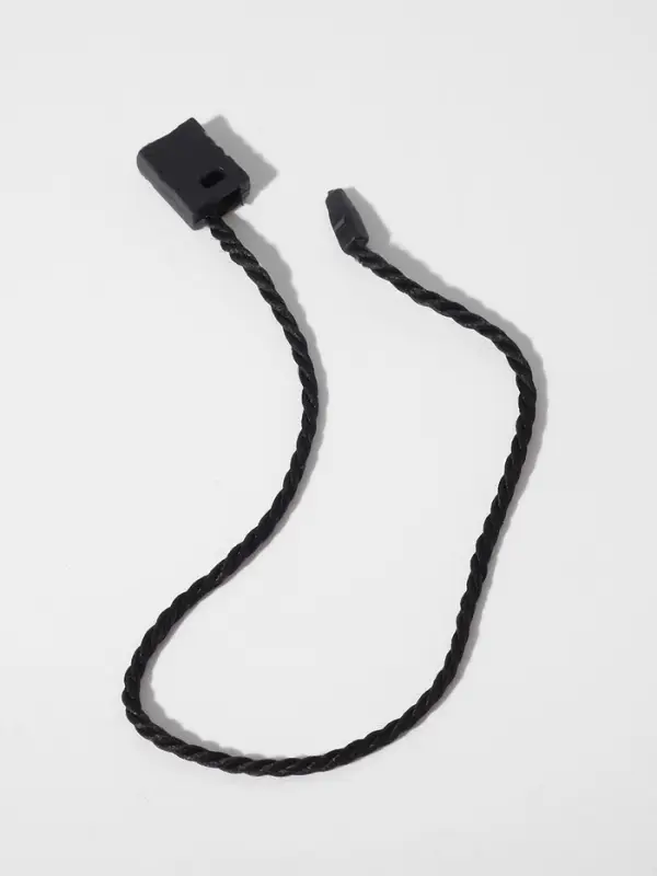 Биркодержатели веревочные с пластиковой пломбой, 1000 шт. чёрные