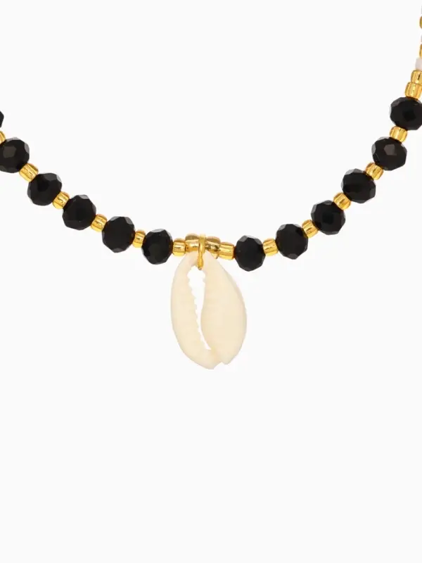 Браслет Браслет "Лила" длина 16 см, цв. чёрный, золотистый