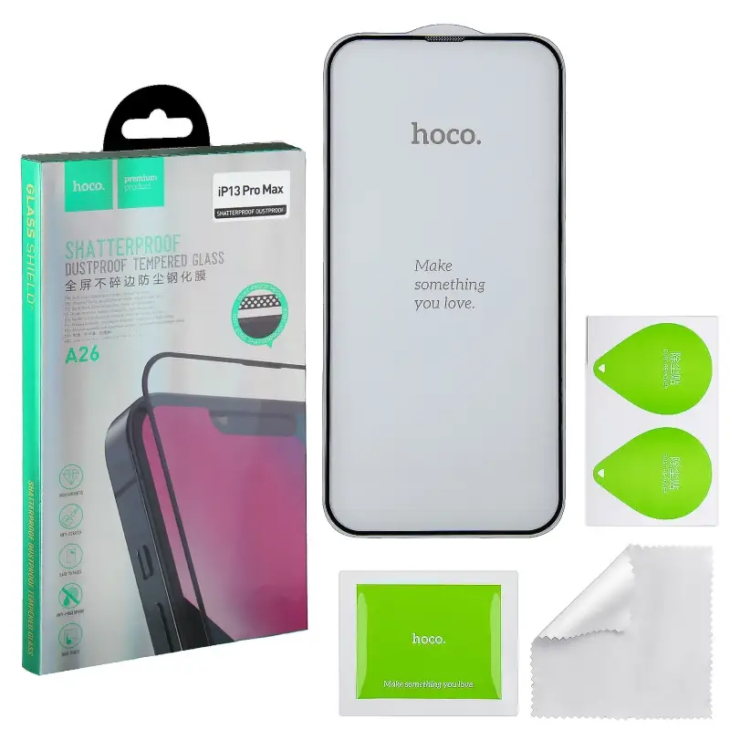 Защитное стекло для iPhone 13 Pro Max/14 Plus Shatterproof Dustproof A26 HOCO