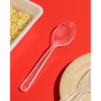 Ложка одноразовая столовая Комус прозрачная, 18 см, ПС 50шт./уп