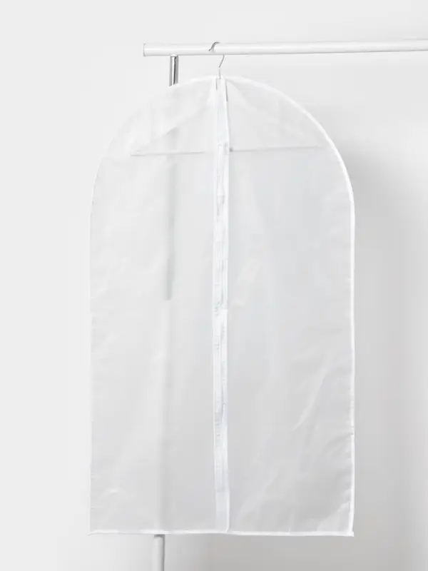 Чехол для одежды Доляна, плотный, 60&times;100 см, цвет белый, прозрачный