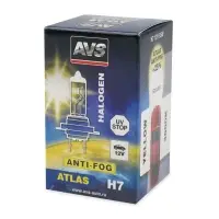 Галогенная лампа AVS/ATLAS ANTI-FOG/BOX желтый H7,12V.55W.коробка 1шт.