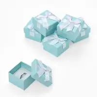 Набор коробочек подарочных 6 шт. под кольцо &laquo;Тиффани&raquo; 5&times;5, цвет бирюзовый (3593346)