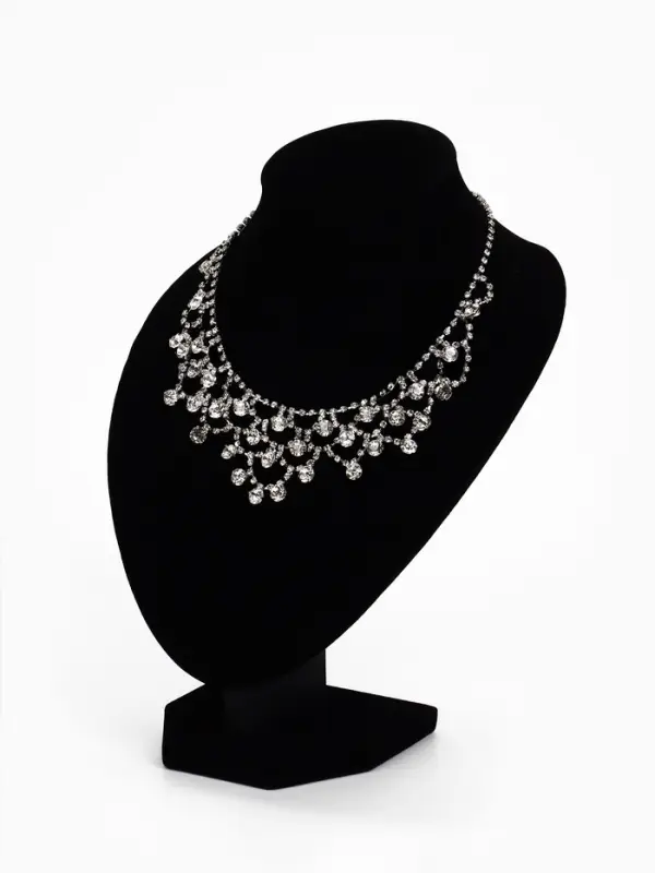 Бюст для украшений QF, 15.5&times;10&times;25 см, h=25 см, чёрный