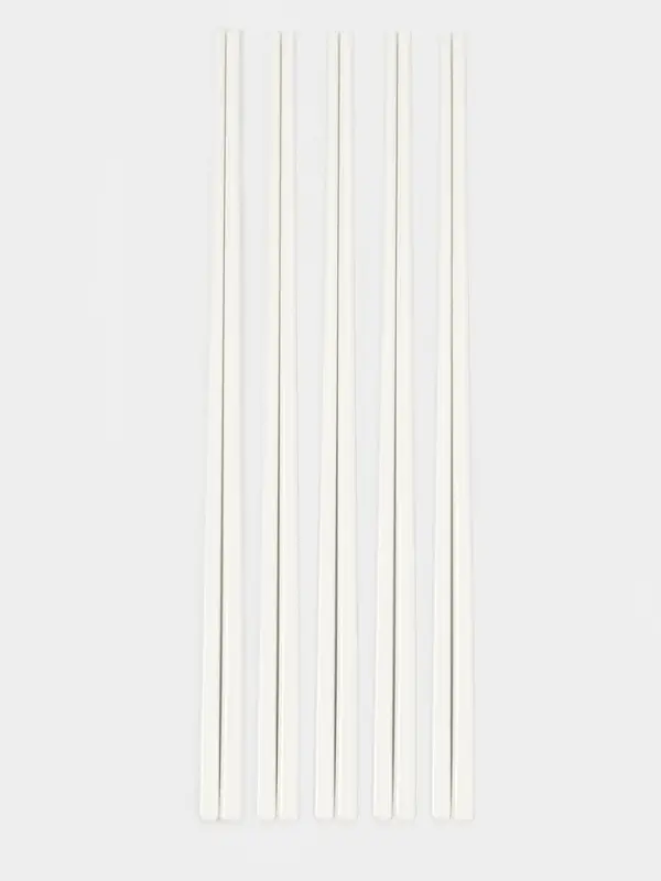 Палочки для суши, 5 пар, 24.5 см, керамика, белые