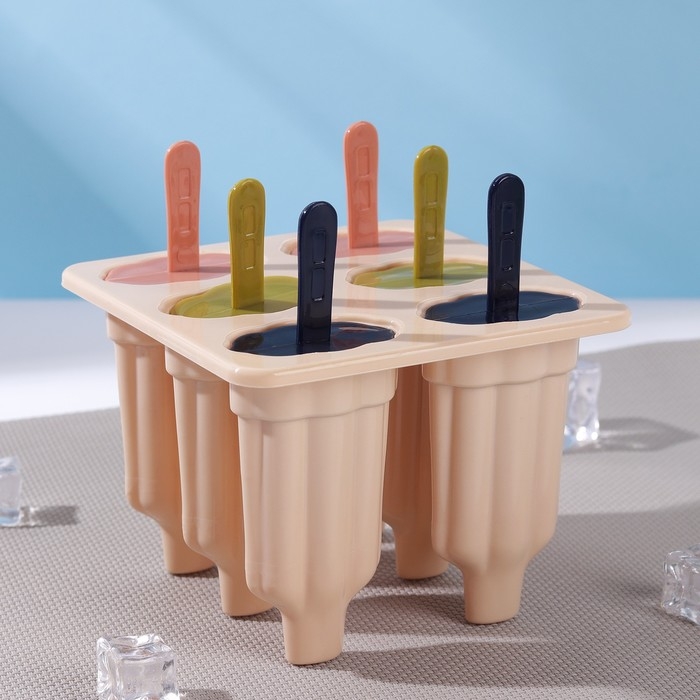 Форма для мороженого «Карусель», 6 ячеек, цвет МИКС Форма для мороженого «Карусель», 6 ячеек, цвет МИКС