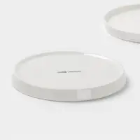 Тарелки Magistro White Snow, набор 2 шт., d=16.5 см, фарфор, белые