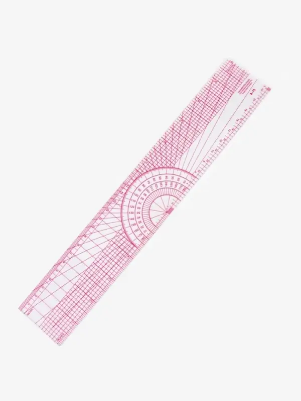 Линейка для квилтинга и пэчворка, 5&times;30.5&times;0.1 см, розовая