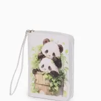 Кошелёк на молнии &laquo;Пандочки&raquo;, 12&times;1.5&times;9 см, с принтом, белый
