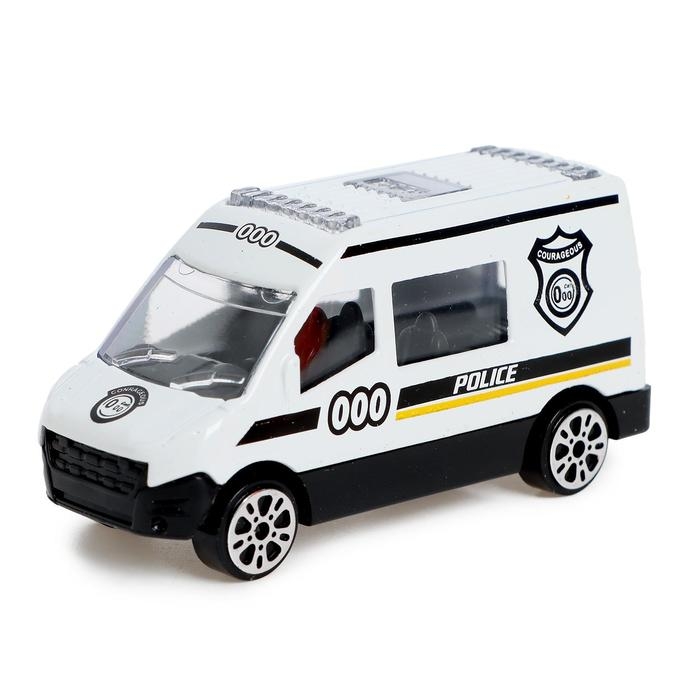 Машина металлическая «Полиция», масштаб 1:64, цвет МИКС, на блистере Машина металлическая «Полиция», масштаб 1:64, цвет МИКС, на блистере